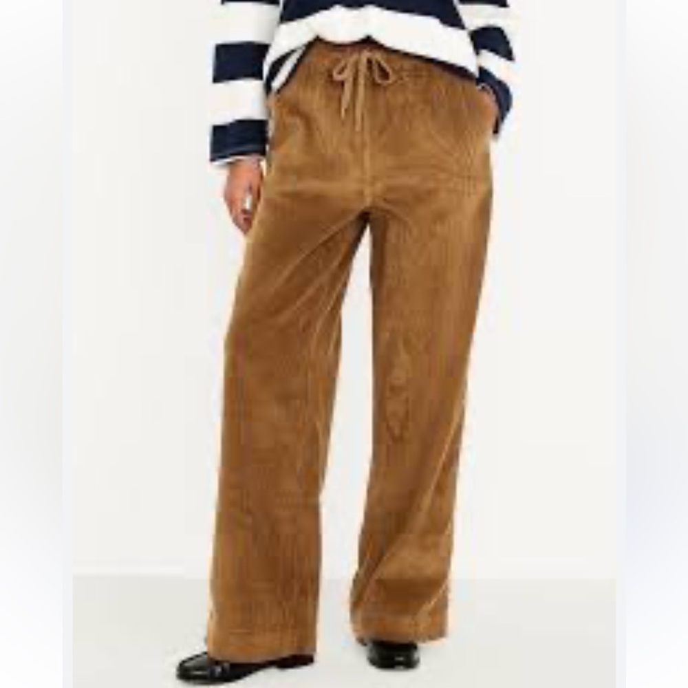 GAP Wide Leg Corduroy Drawstring Pants sz L